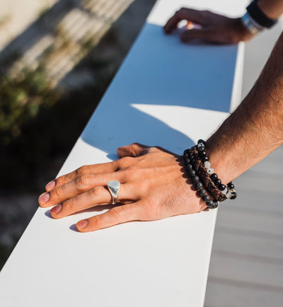 Gents lava rock bracelet