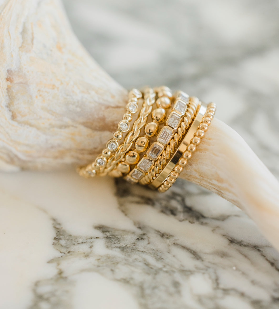 3mm gold beaded ball band