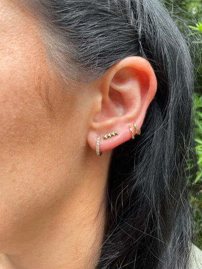 14kt Pyramid Bar Earrings